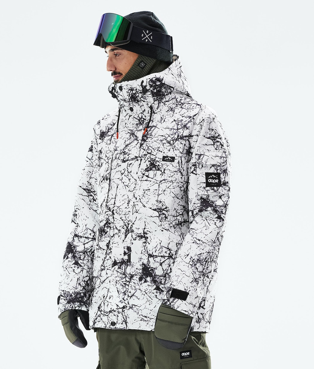 Dope Adept 2021 Snowboardjacke Herren Weiß Schwarz | 532-UVDGBT