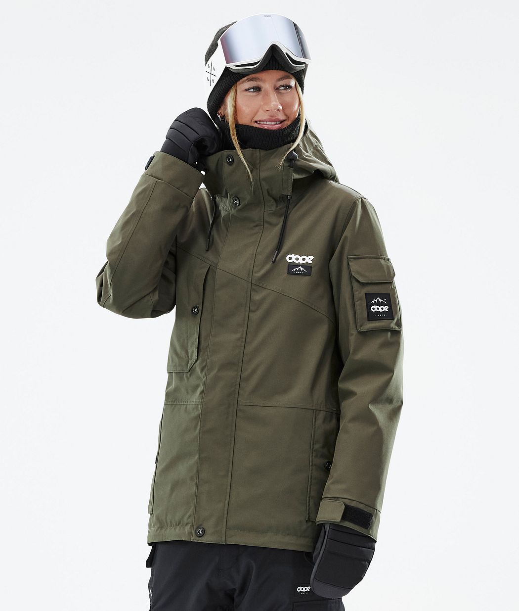 Dope Adept W Snowboardjacke Damen Olivgrün Grün | 837-VTHEGD