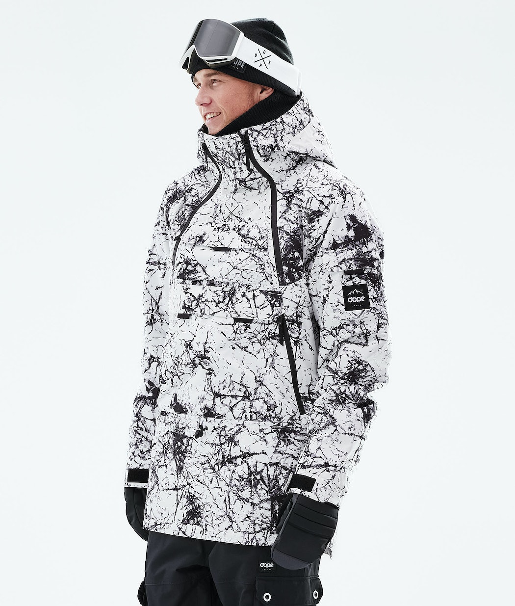 Dope Akin 2021 Snowboardjacke Herren Weiß Schwarz | 413-RXNPZC