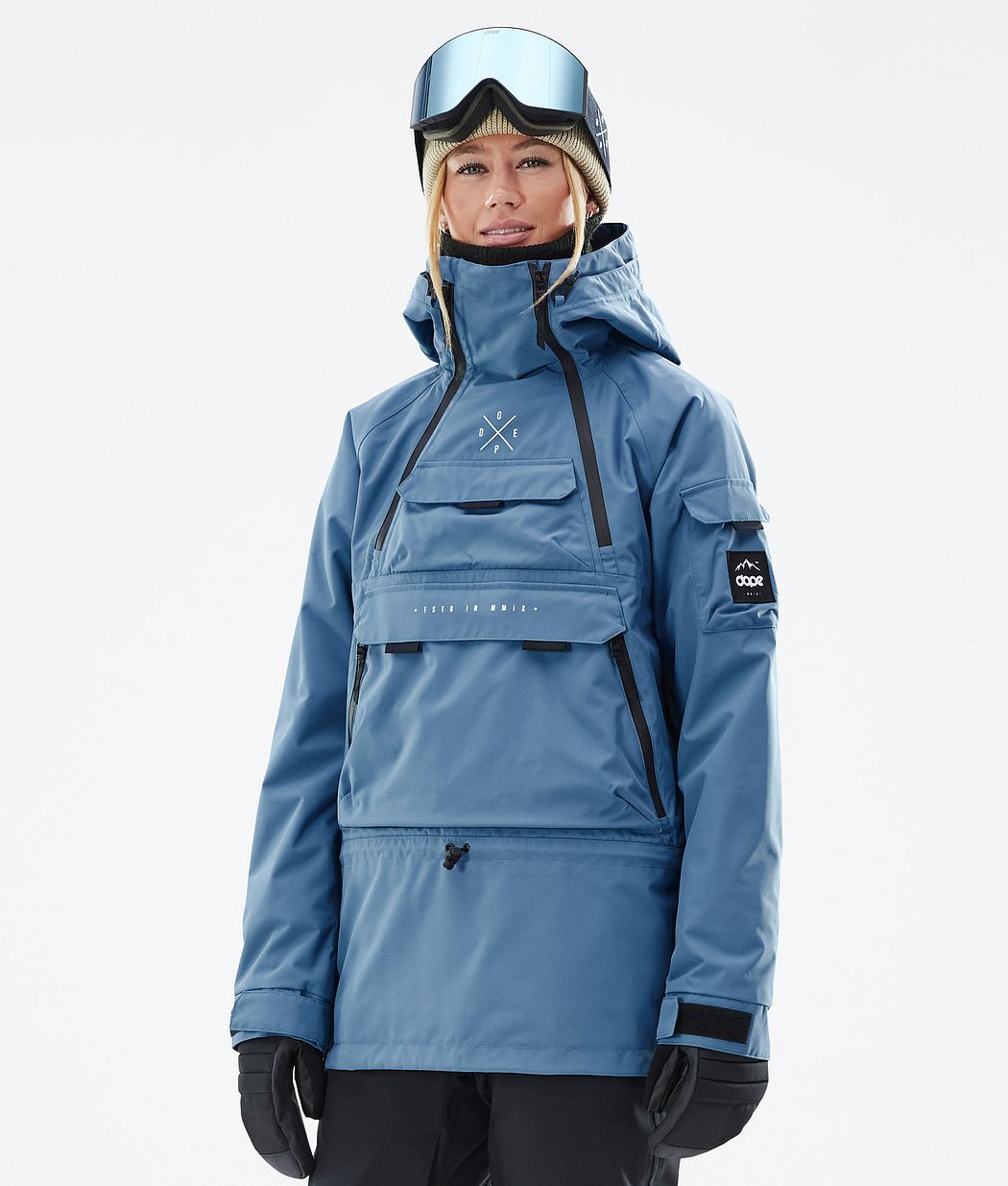 Dope Akin W Snowboardjacke Damen Blau Grau | 906-JQKZUN