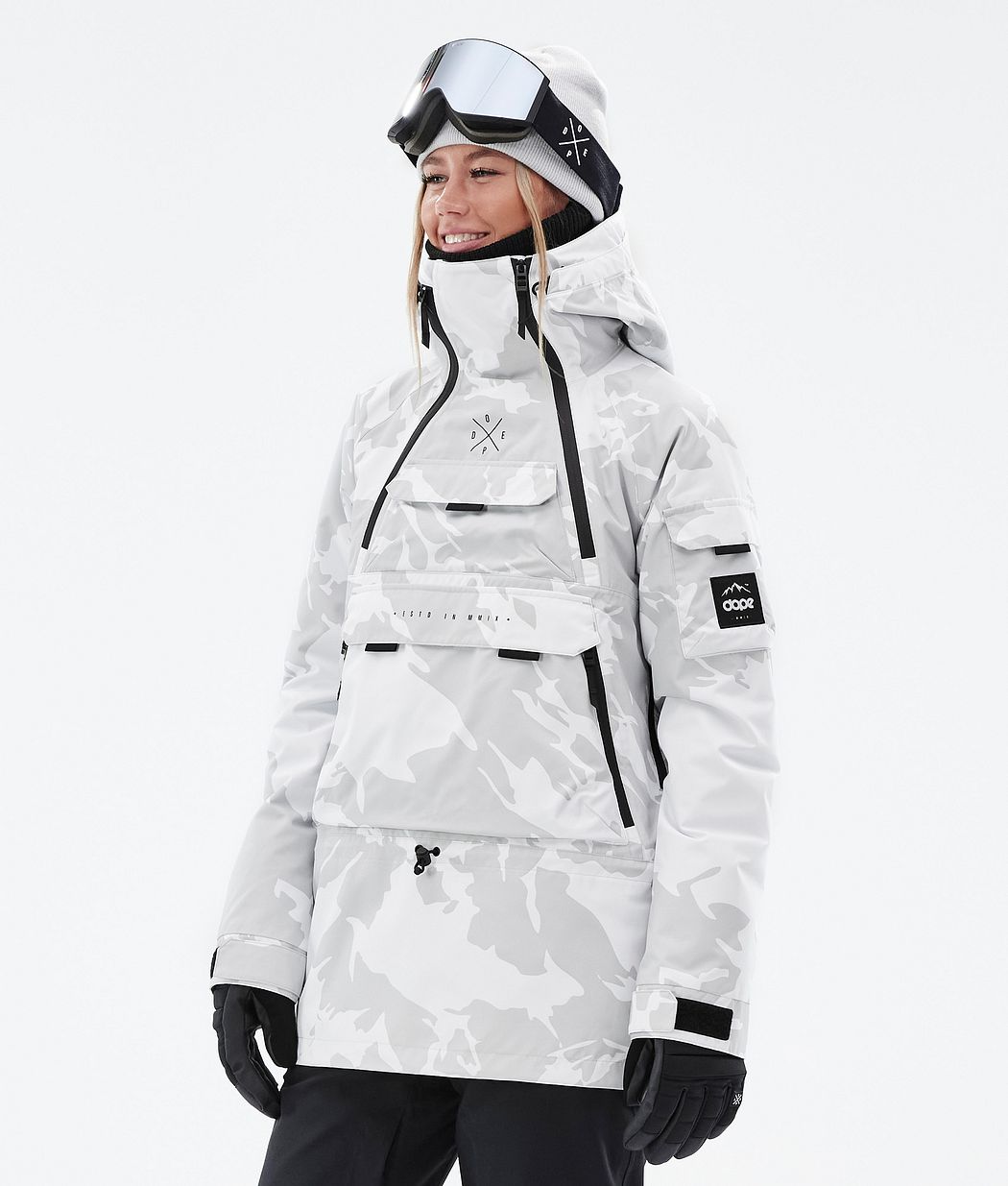 Dope Akin W Snowboardjacke Damen Grau Camouflage | 371-UBGPJM