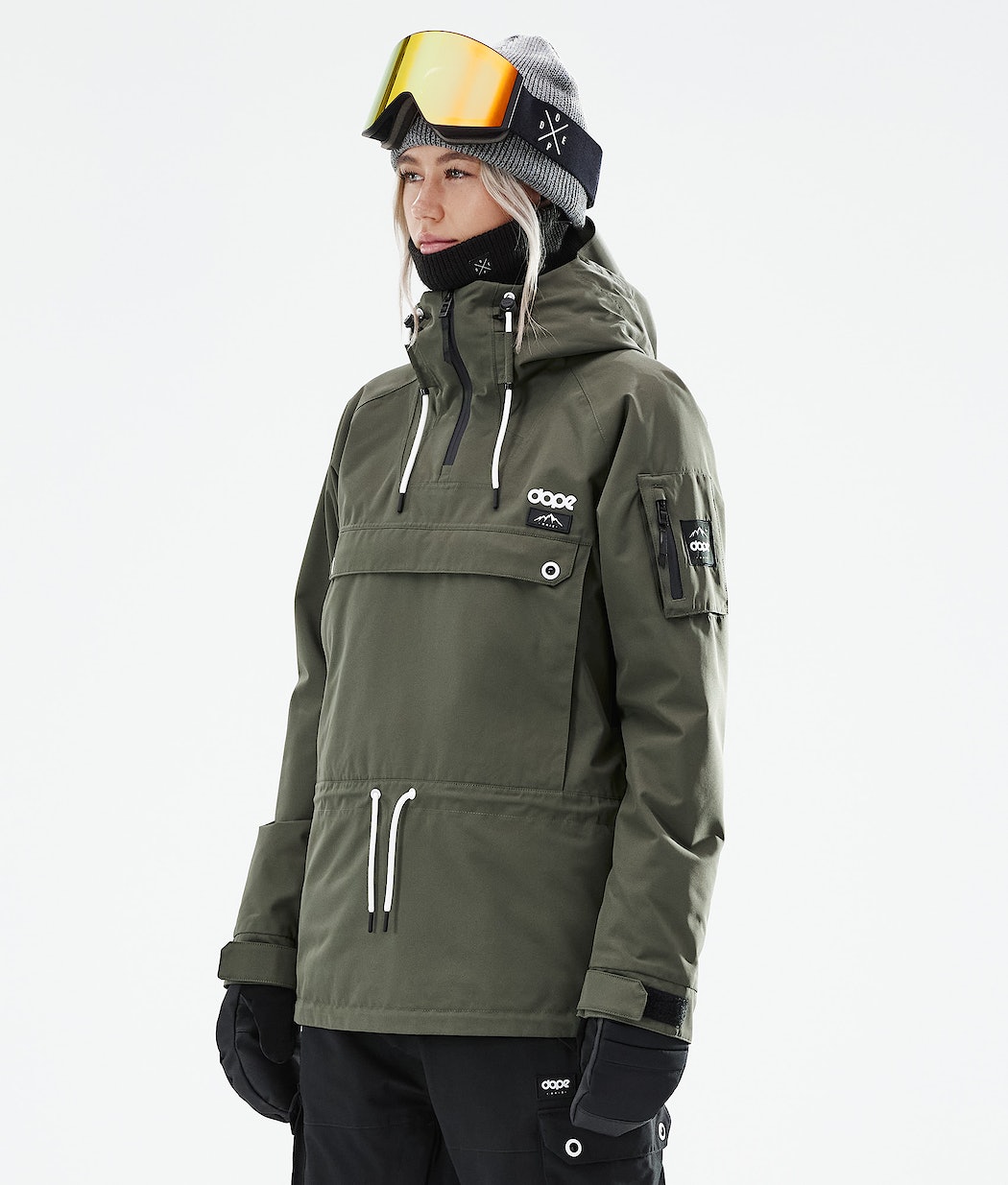 Dope Annok W 2021 Snowboardjacke Damen Olivgrün Grün | 845-HEMFCK