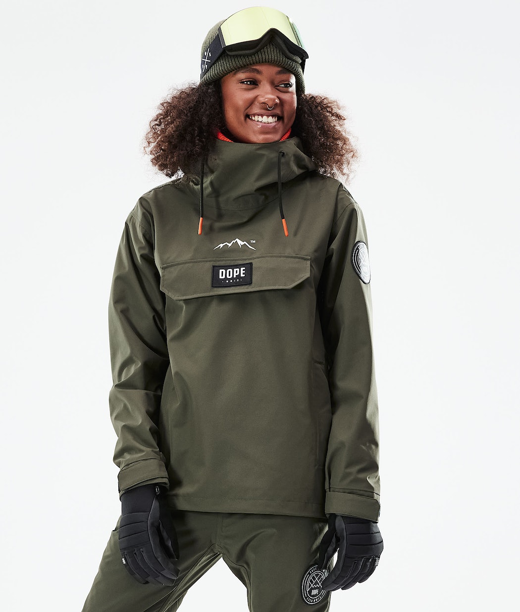 Dope Blizzard W 2021 Snowboardjacke Damen Olivgrün Grün | 785-LCAHJX