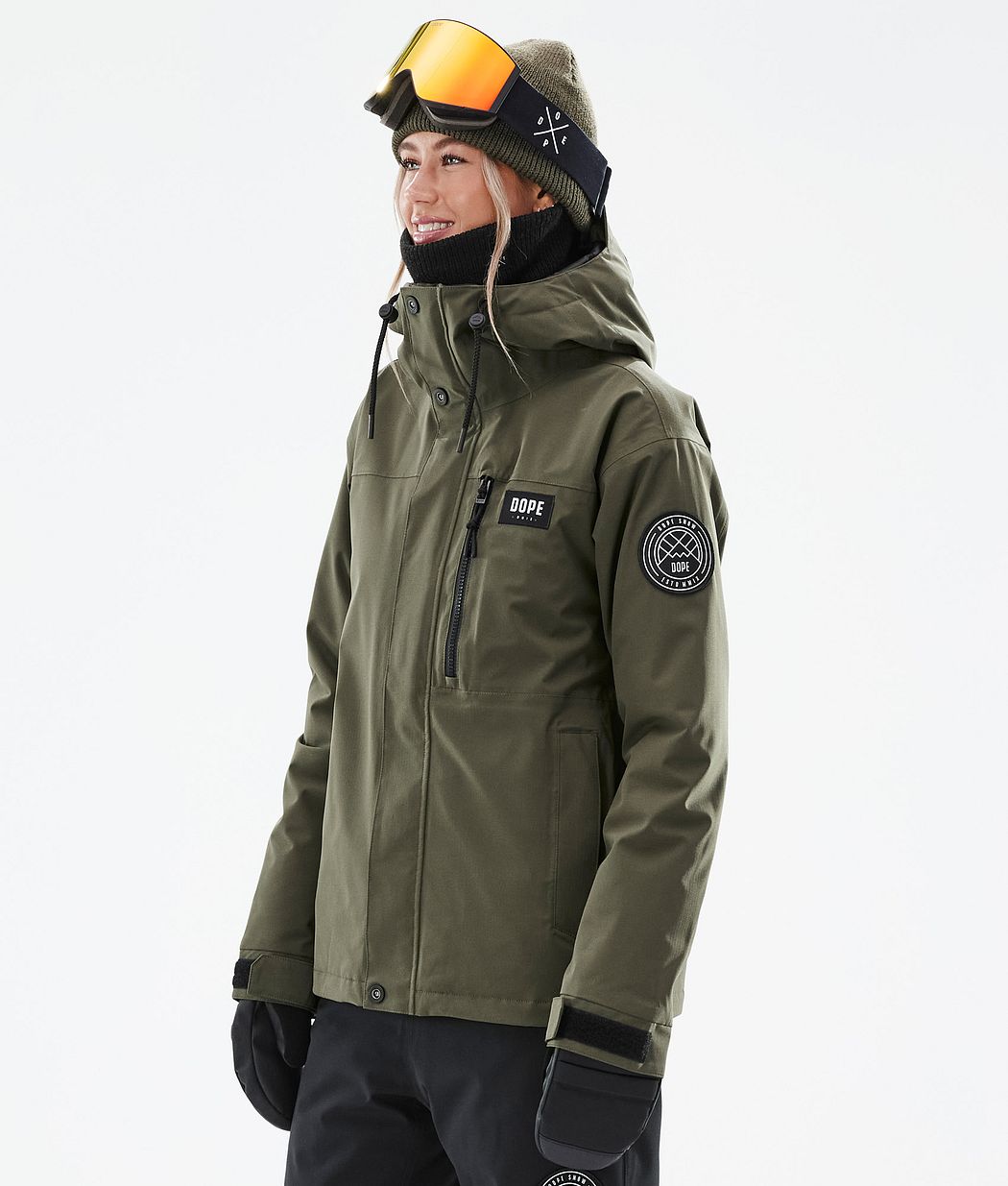 Dope Blizzard W Full Zip Snowboardjacke Damen Olivgrün Grün | 130-WCJALG