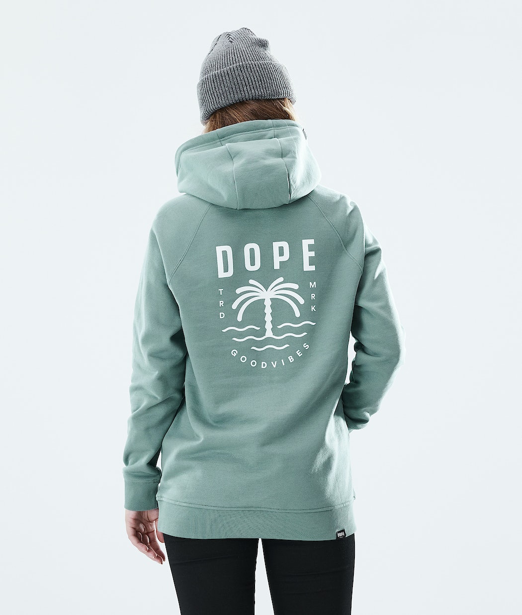 Dope Regular Palm Hoodie Damen Grün | 238-UQLBOI
