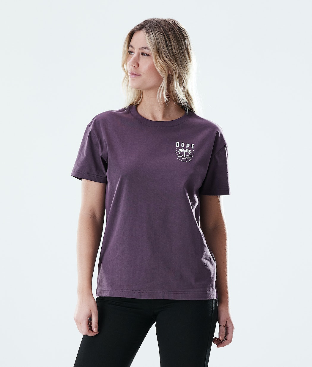 Dope Regular Palm T-Shirts Damen Lila | 205-XELVJG