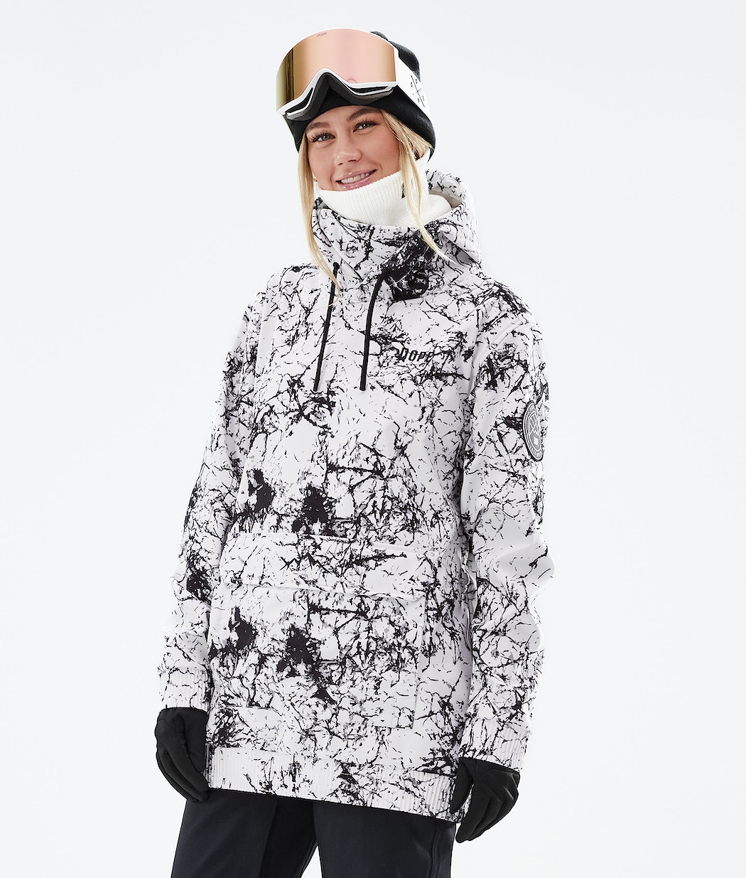 Dope Wylie Snowboardjacke Damen Weiß Schwarz | 145-EPLFND