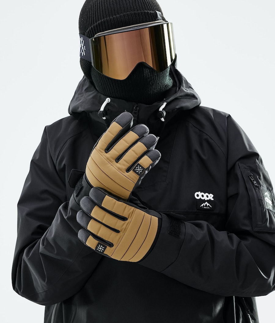 Dope Ace 2021 Skihandschuhe Herren Gold | 718-RFCADY