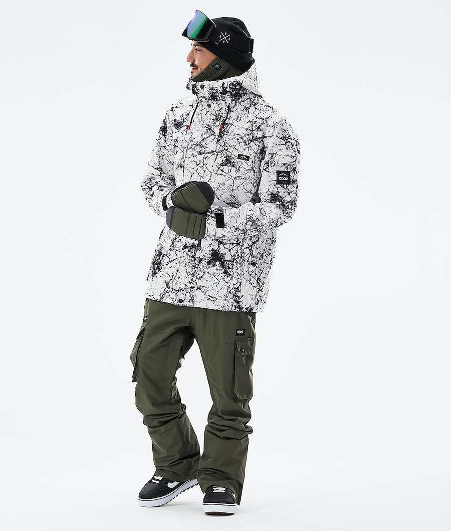 Dope Adept 2021 Snowboardjacke Herren Weiß Schwarz | 532-UVDGBT