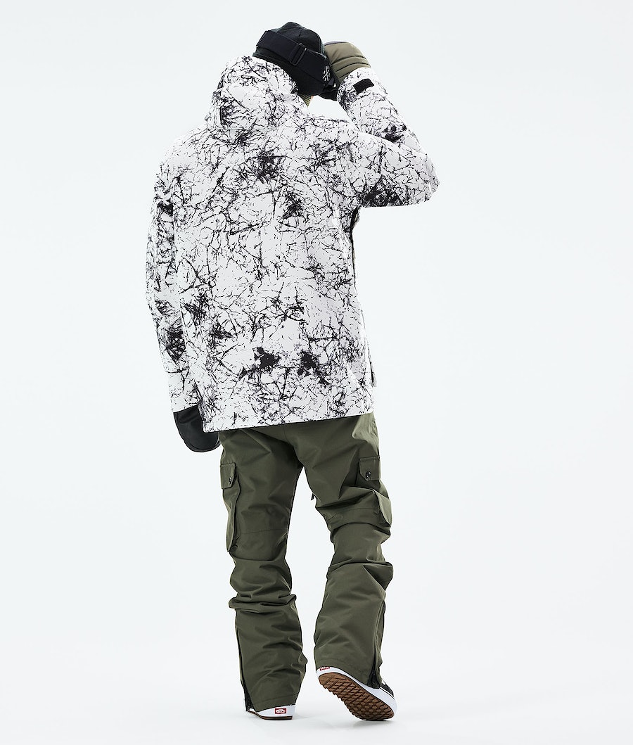 Dope Adept 2021 Snowboardjacke Herren Weiß Schwarz | 532-UVDGBT