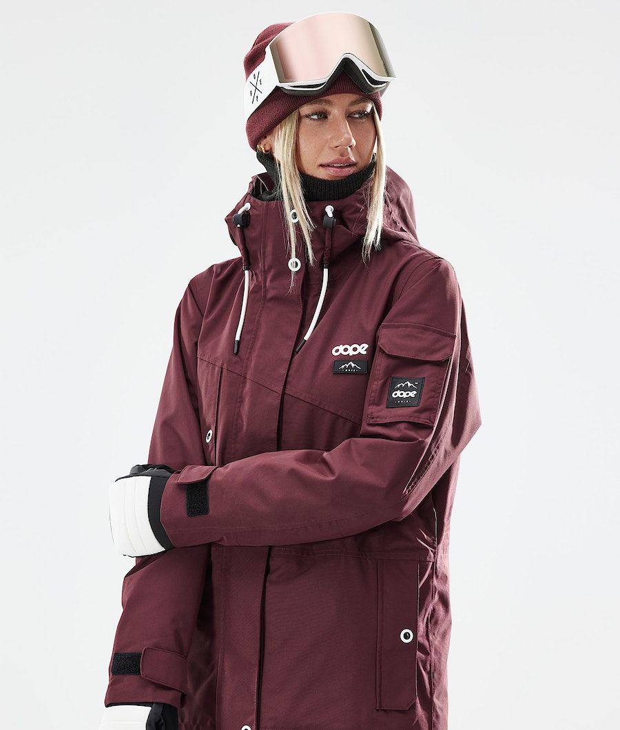 Dope Adept W 2021 Snowboardjacke Damen Bordeaux | 491-TMNRHI