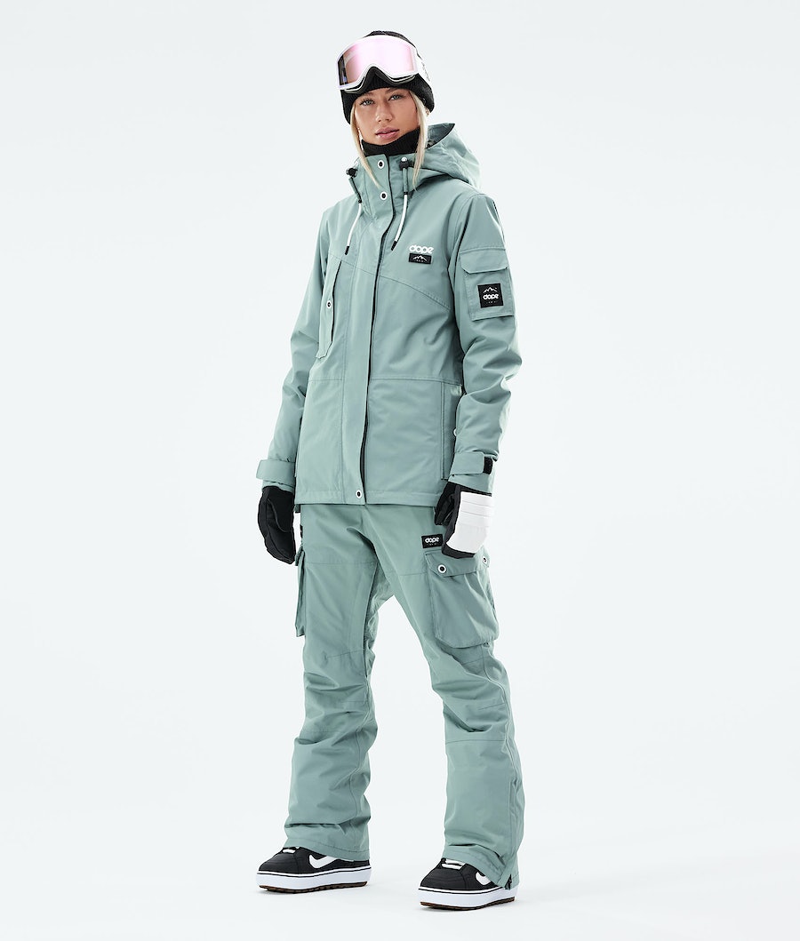 Dope Adept W 2021 Snowboardjacke Damen Grün | 820-LZBXWQ