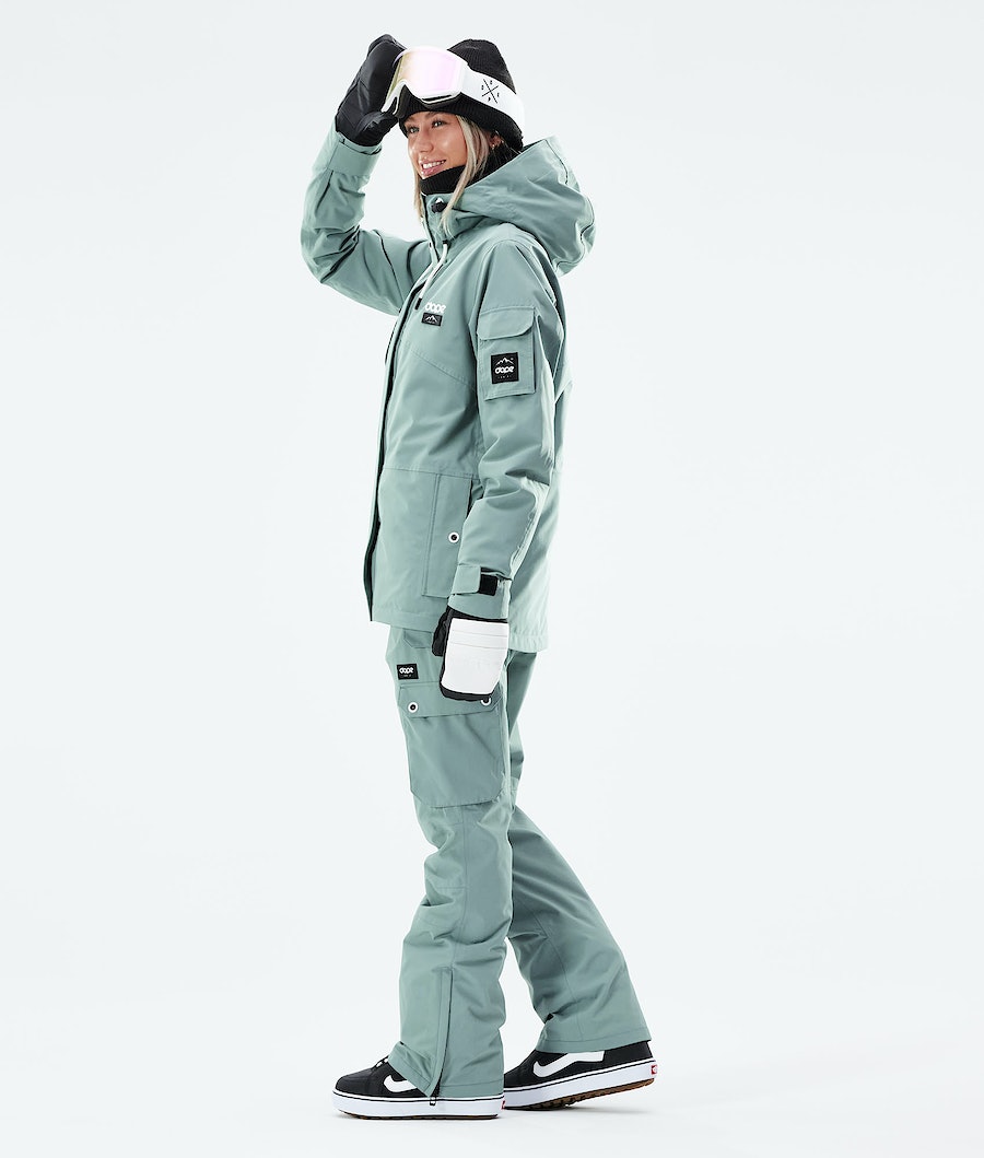 Dope Adept W 2021 Snowboardjacke Damen Grün | 820-LZBXWQ