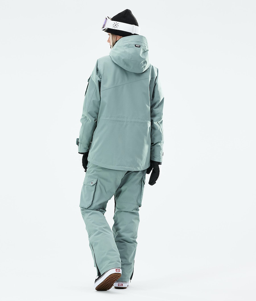 Dope Adept W 2021 Snowboardjacke Damen Grün | 820-LZBXWQ