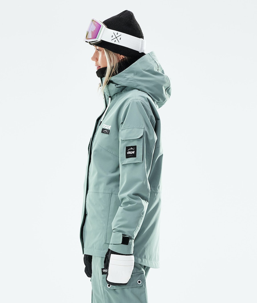 Dope Adept W 2021 Snowboardjacke Damen Grün | 820-LZBXWQ