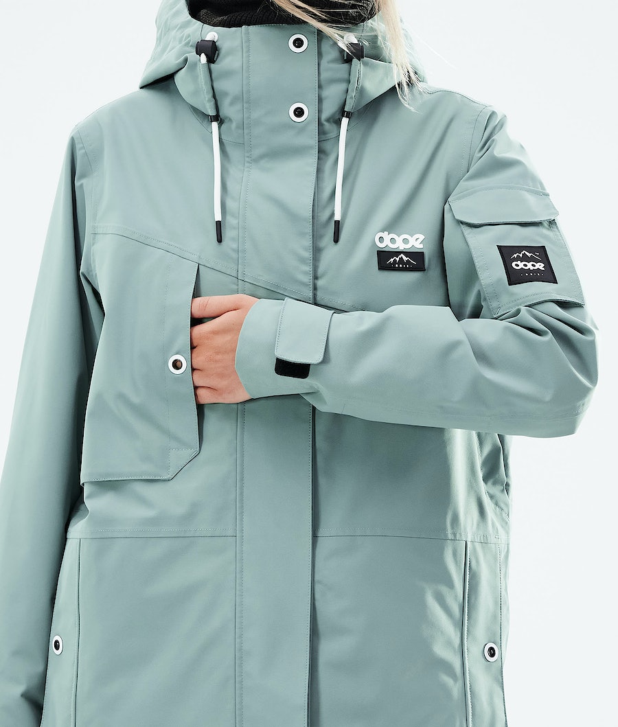 Dope Adept W 2021 Snowboardjacke Damen Grün | 820-LZBXWQ