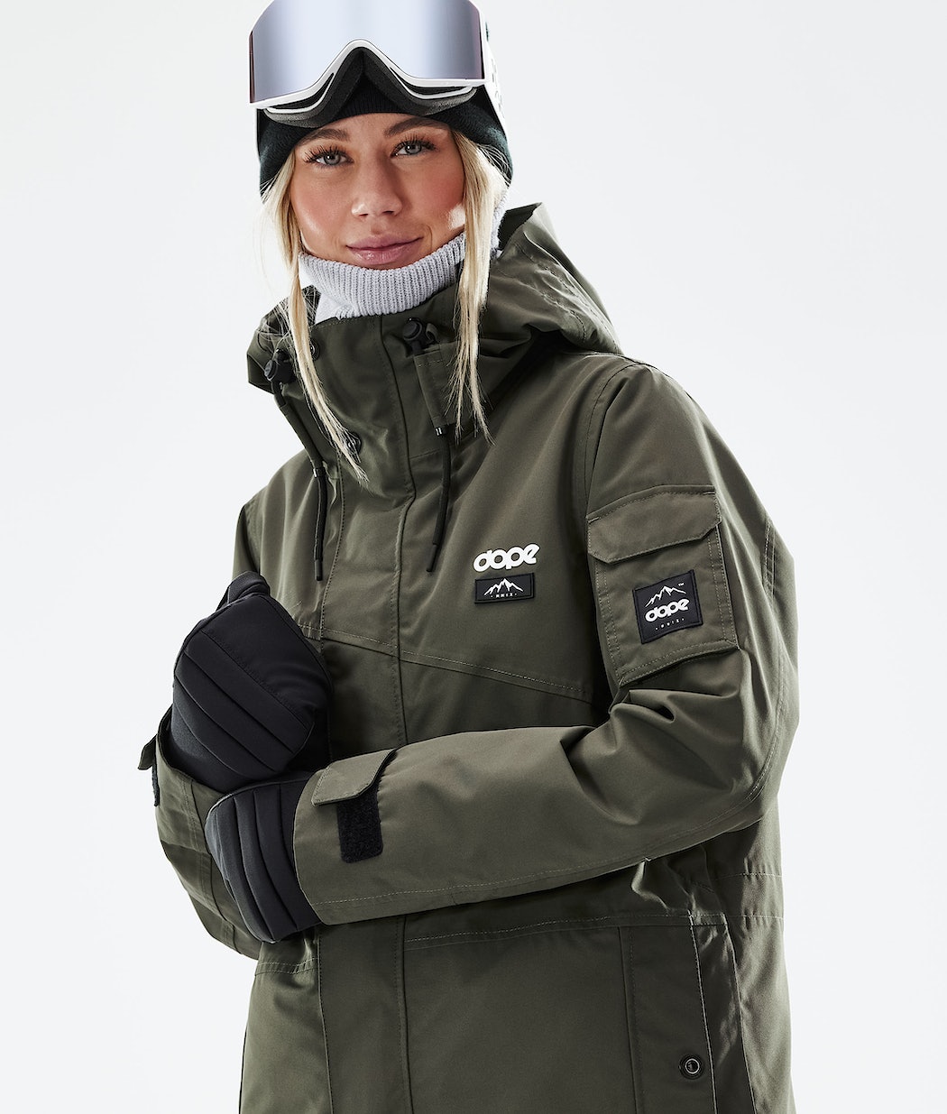 Dope Adept W 2021 Snowboardjacke Damen Olivgrün Grün | 513-UMYIGP