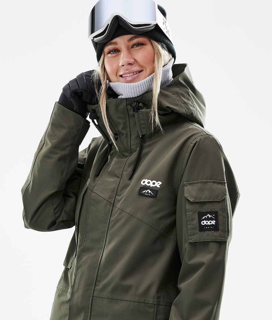 Dope Adept W 2021 Snowboardjacke Damen Olivgrün Grün | 513-UMYIGP
