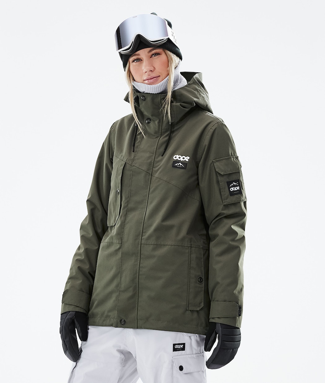 Dope Adept W 2021 Snowboardjacke Damen Olivgrün Grün | 513-UMYIGP