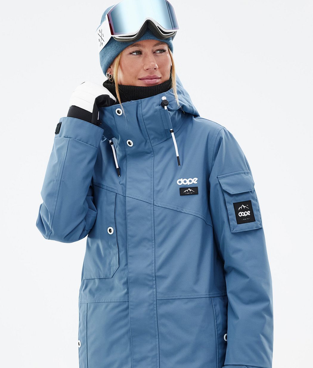 Dope Adept W Snowboardjacke Damen Blau Grau | 105-USKDTO