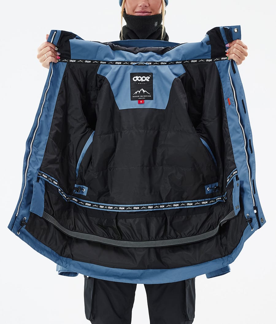 Dope Adept W Snowboardjacke Damen Blau Grau | 105-USKDTO