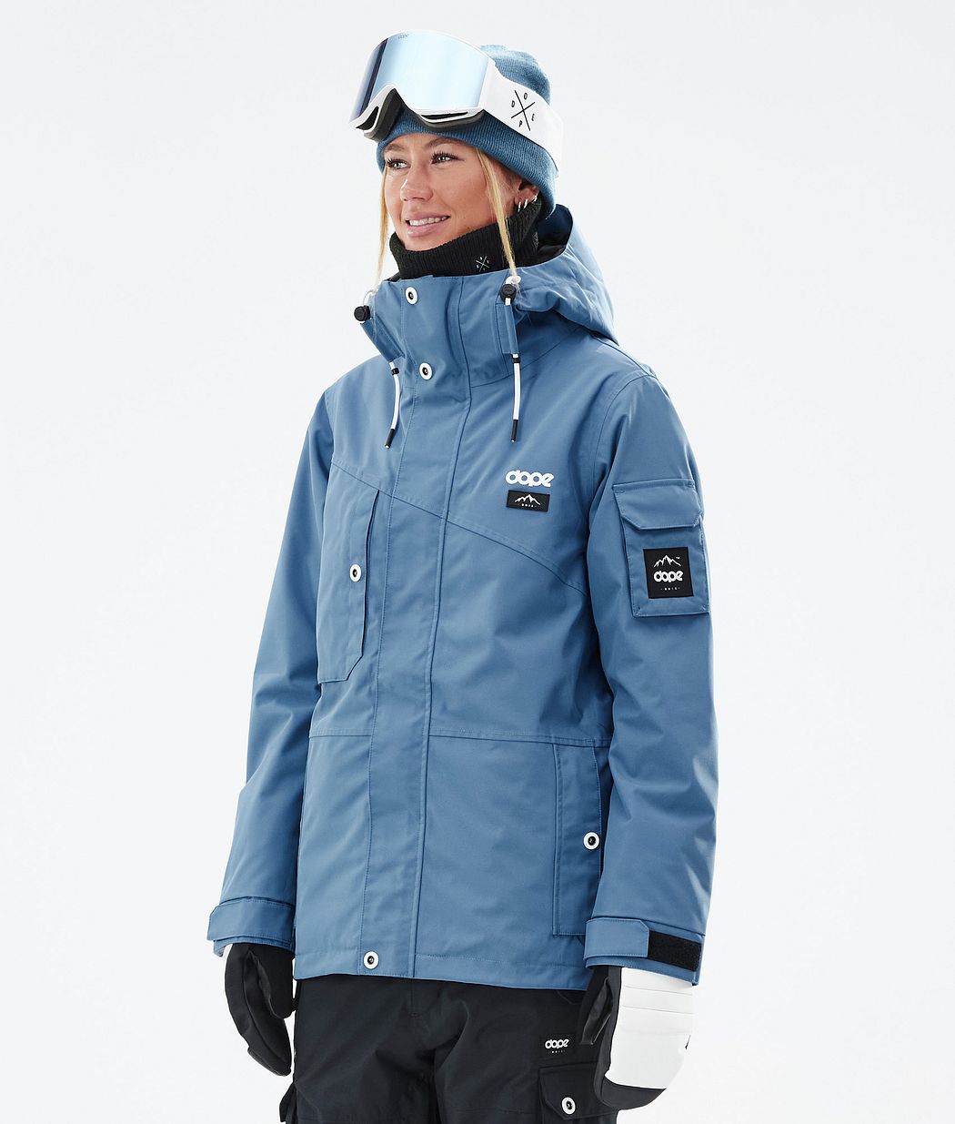 Dope Adept W Snowboardjacke Damen Blau Grau | 105-USKDTO