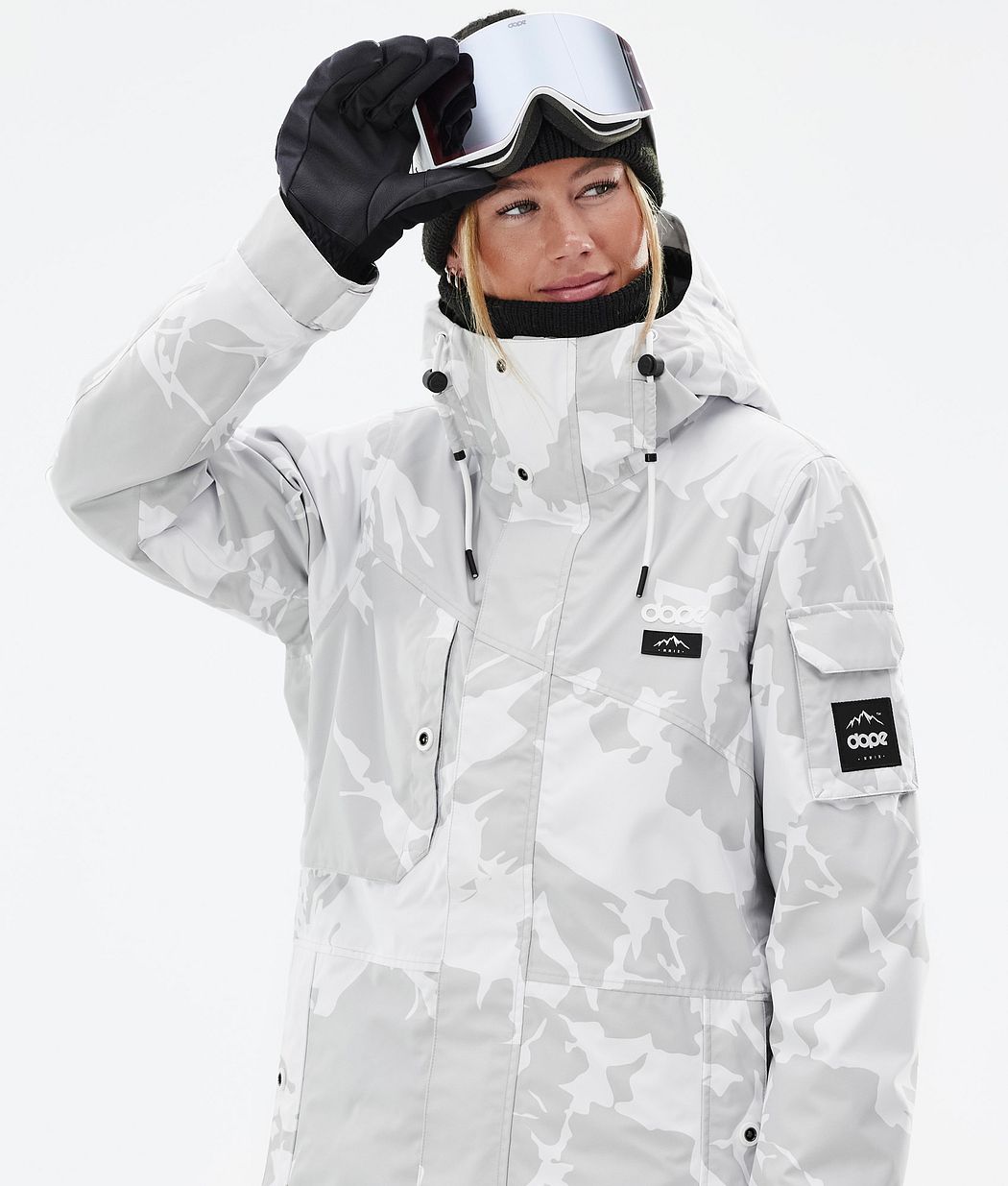 Dope Adept W Snowboardjacke Damen Grau Camouflage | 321-MDSCNO