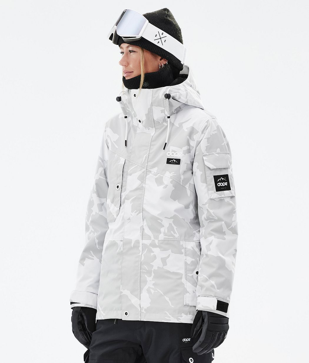 Dope Adept W Snowboardjacke Damen Grau Camouflage | 321-MDSCNO