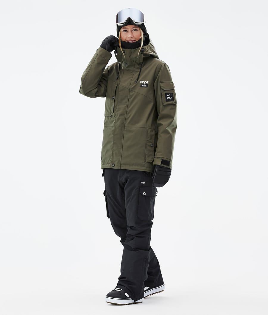 Dope Adept W Snowboardjacke Damen Olivgrün Grün | 837-VTHEGD