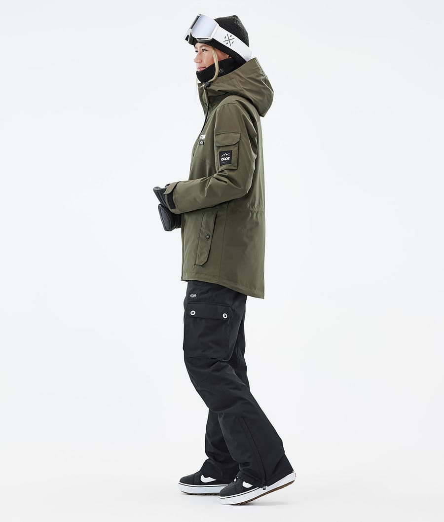 Dope Adept W Snowboardjacke Damen Olivgrün Grün | 837-VTHEGD