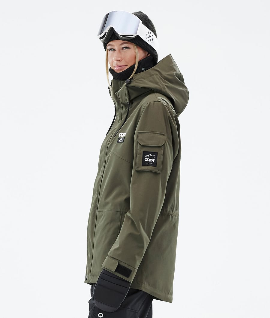 Dope Adept W Snowboardjacke Damen Olivgrün Grün | 837-VTHEGD