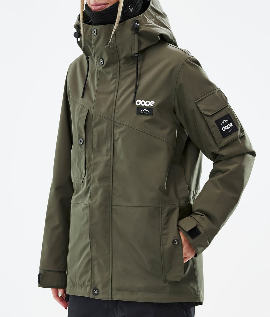 Dope Adept W Snowboardjacke Damen Olivgrün Grün | 837-VTHEGD