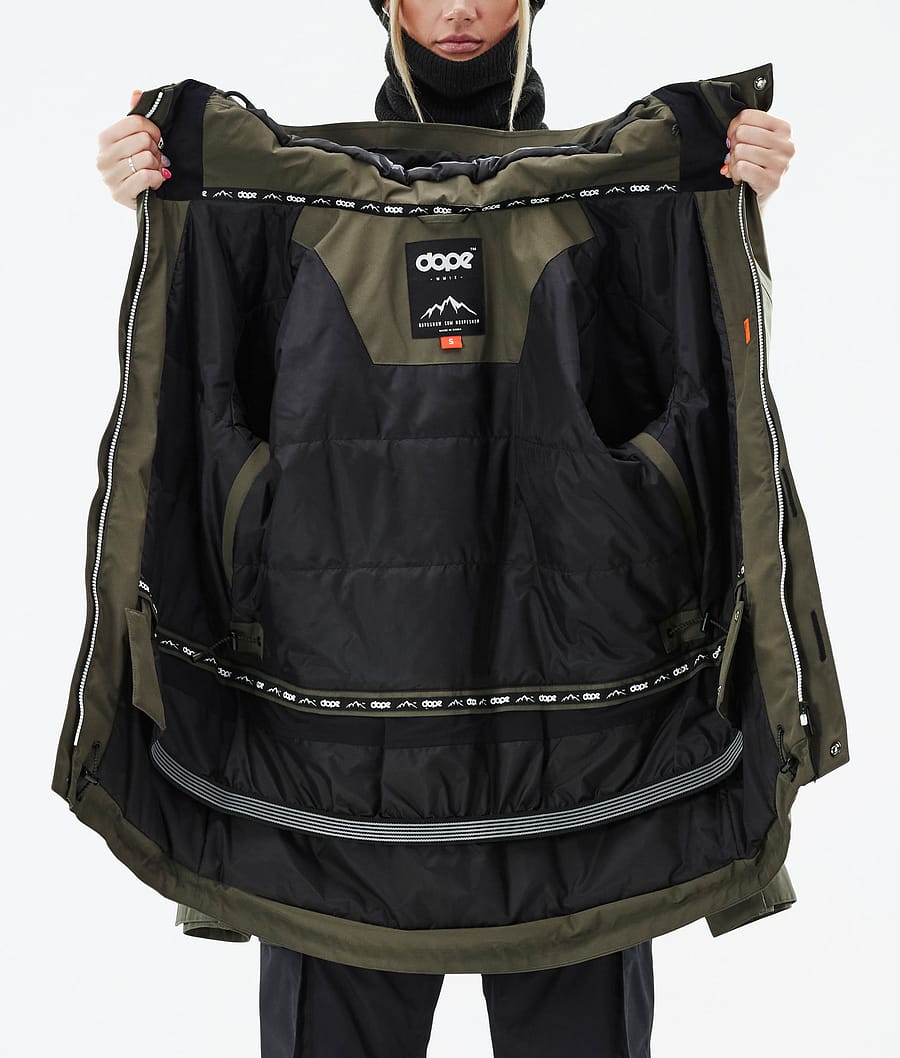 Dope Adept W Snowboardjacke Damen Olivgrün Grün | 837-VTHEGD