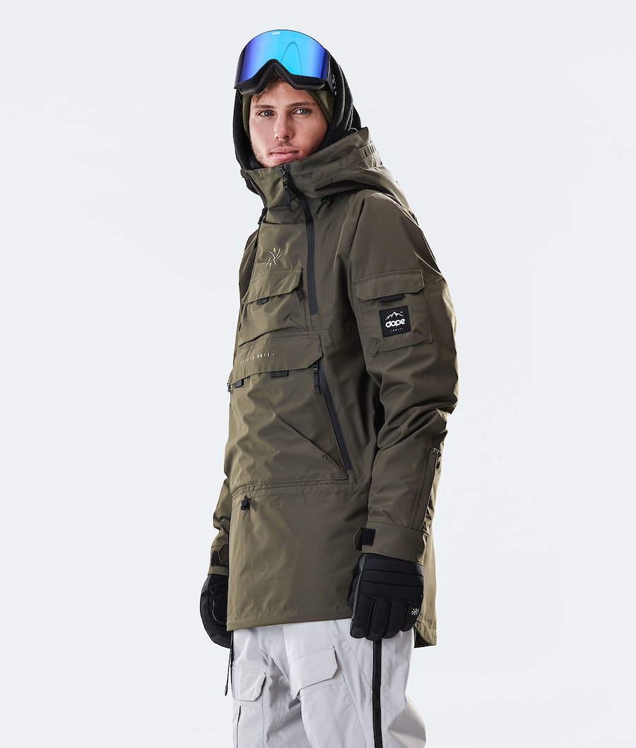 Dope Akin 2020 Snowboardjacke Herren Olivgrün Grün | 964-KRHNZI