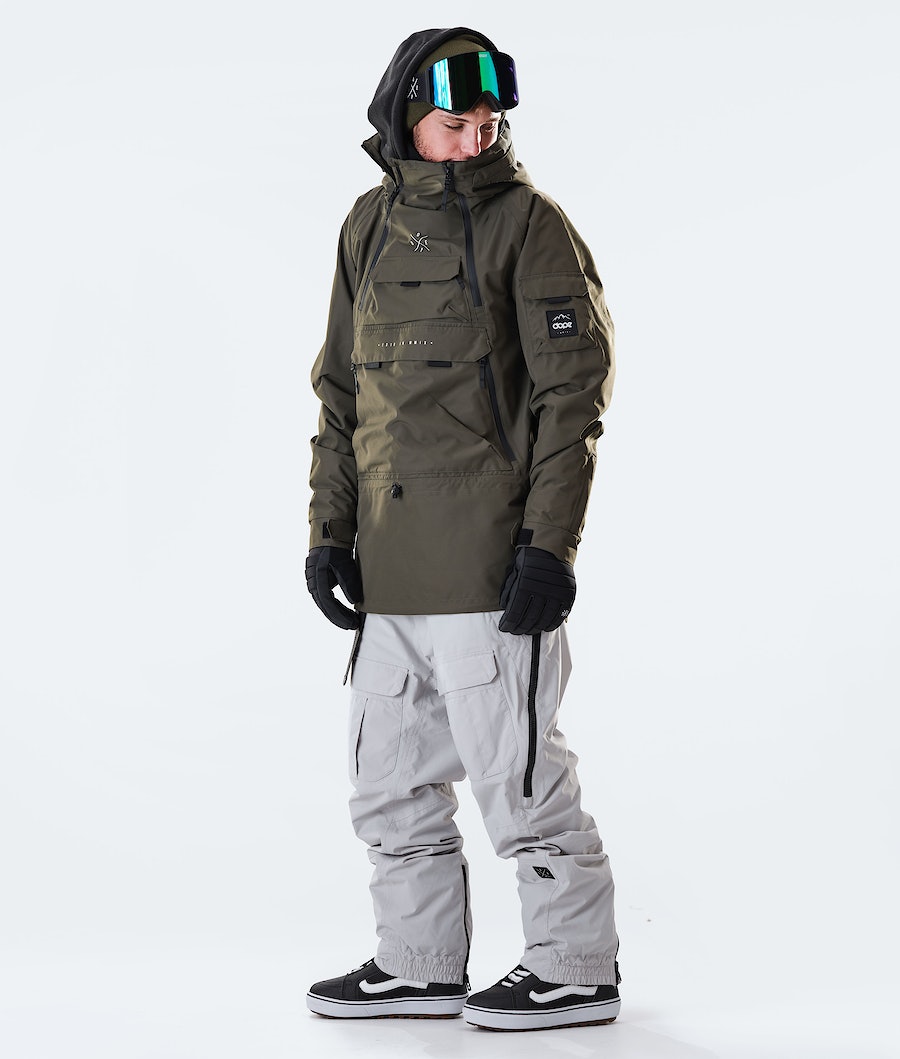 Dope Akin 2020 Snowboardjacke Herren Olivgrün Grün | 964-KRHNZI