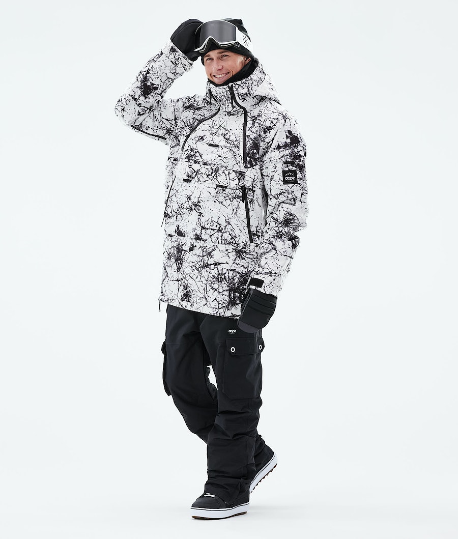 Dope Akin 2021 Snowboardjacke Herren Weiß Schwarz | 413-RXNPZC