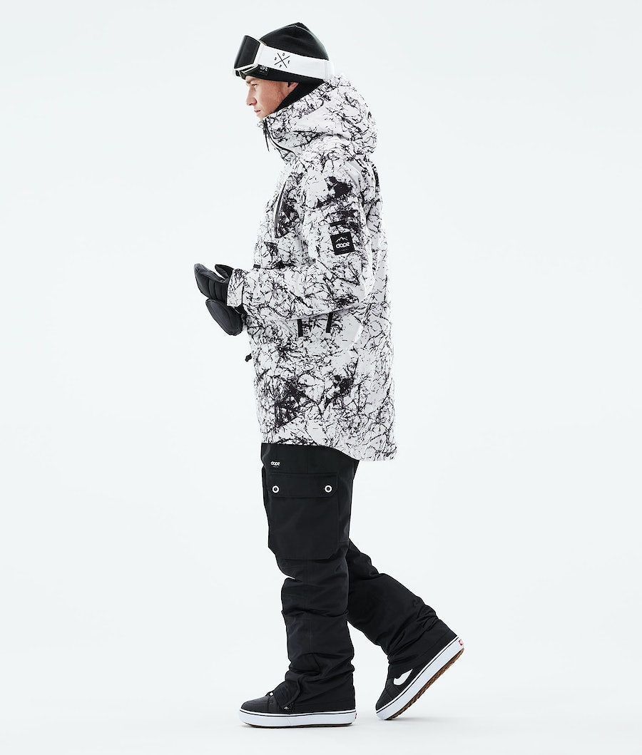 Dope Akin 2021 Snowboardjacke Herren Weiß Schwarz | 413-RXNPZC