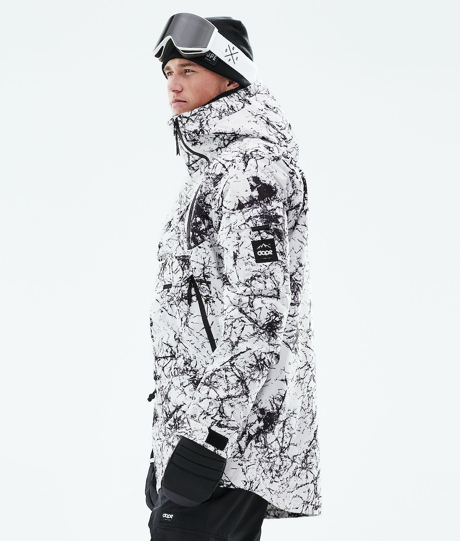 Dope Akin 2021 Snowboardjacke Herren Weiß Schwarz | 413-RXNPZC