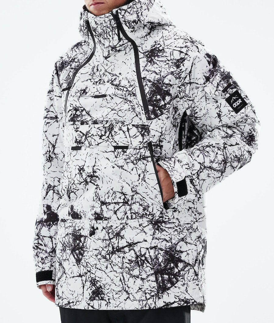 Dope Akin 2021 Snowboardjacke Herren Weiß Schwarz | 413-RXNPZC