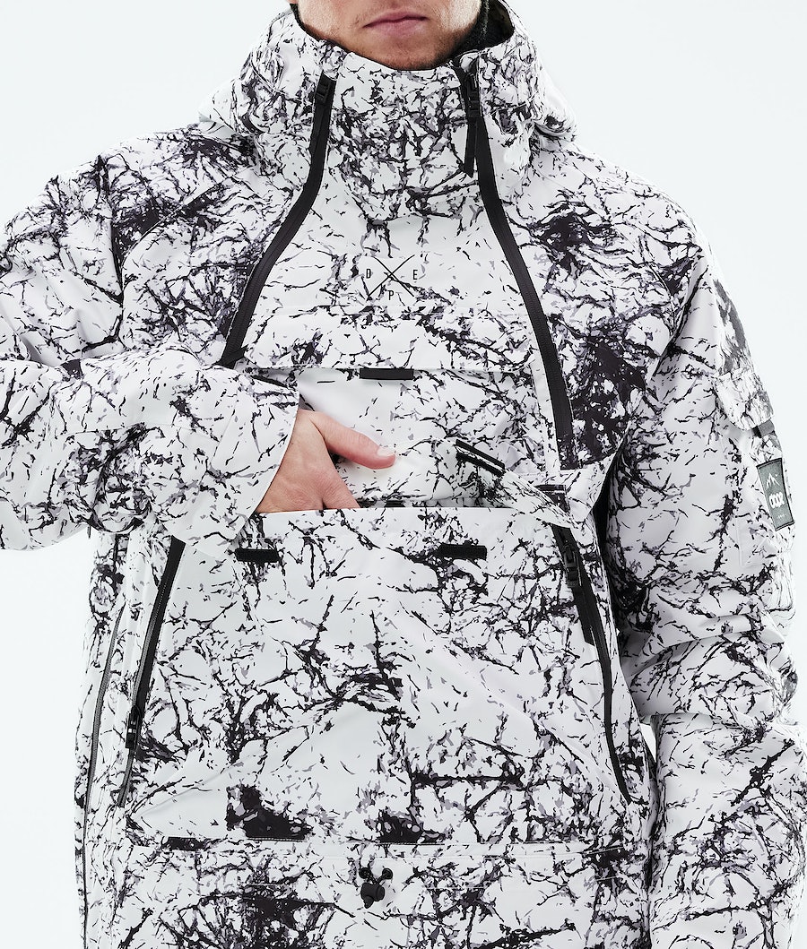 Dope Akin 2021 Snowboardjacke Herren Weiß Schwarz | 413-RXNPZC