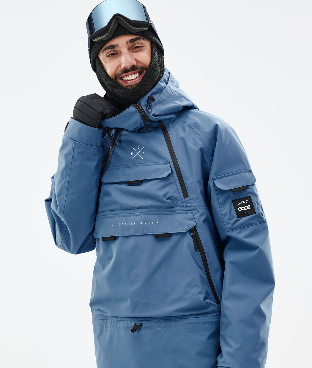 Dope Akin Snowboardjacke Herren Blau Grau | 415-OKEHGV