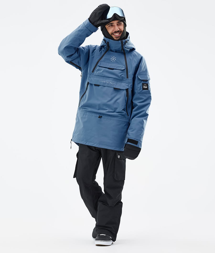 Dope Akin Snowboardjacke Herren Blau Grau | 415-OKEHGV