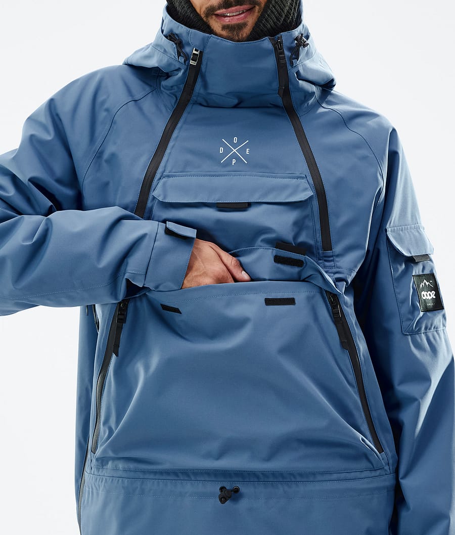 Dope Akin Snowboardjacke Herren Blau Grau | 415-OKEHGV