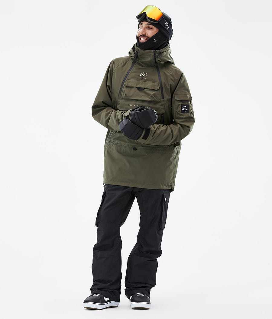 Dope Akin Snowboardjacke Herren Olivgrün Grün | 026-ZBENAS