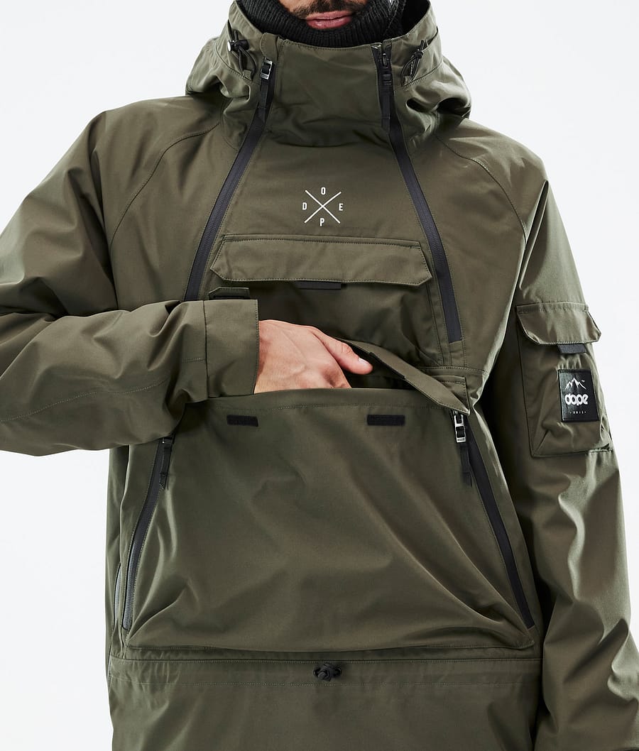 Dope Akin Snowboardjacke Herren Olivgrün Grün | 026-ZBENAS