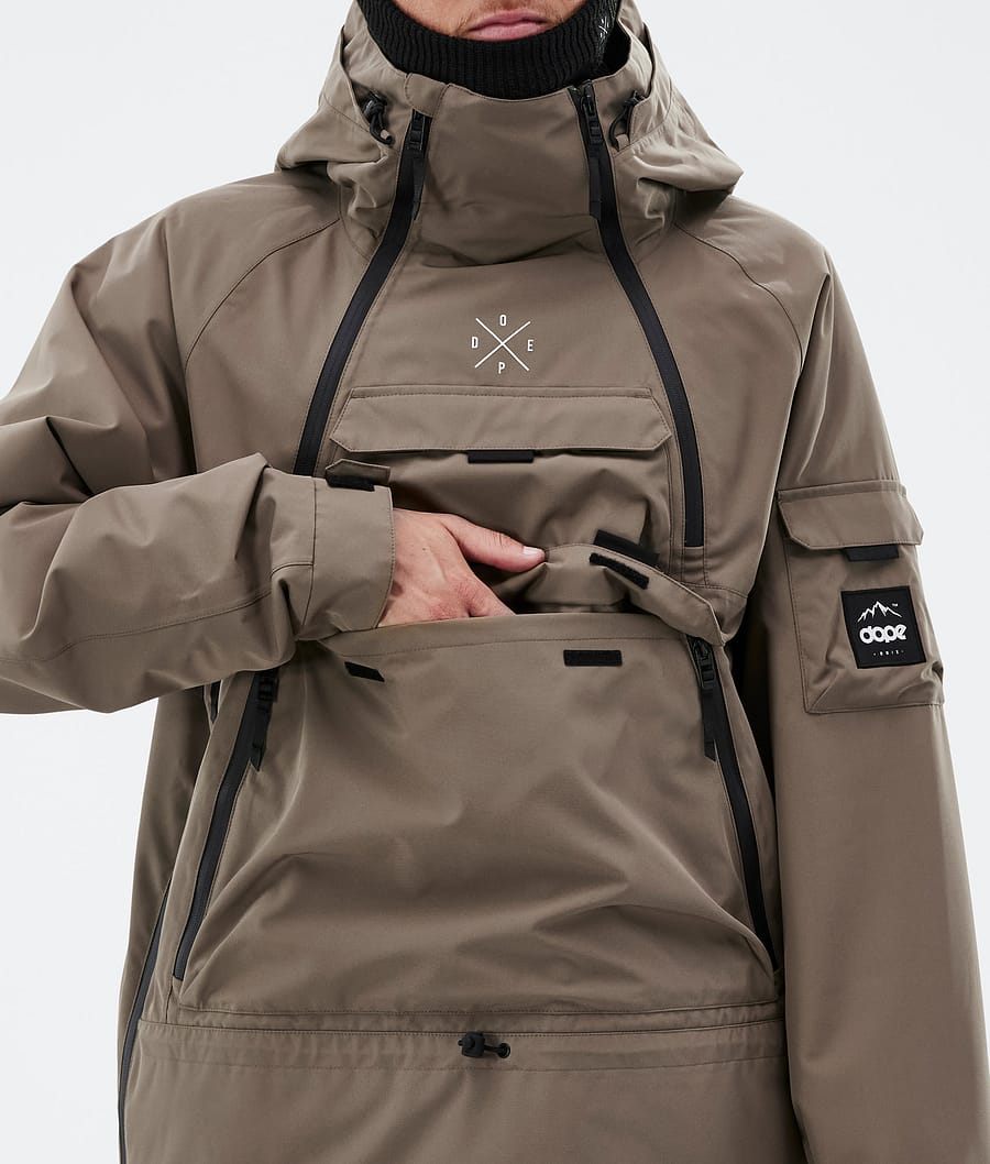 Dope Akin Snowboardjacke Herren Tiefesbraun | 608-VYNZPE