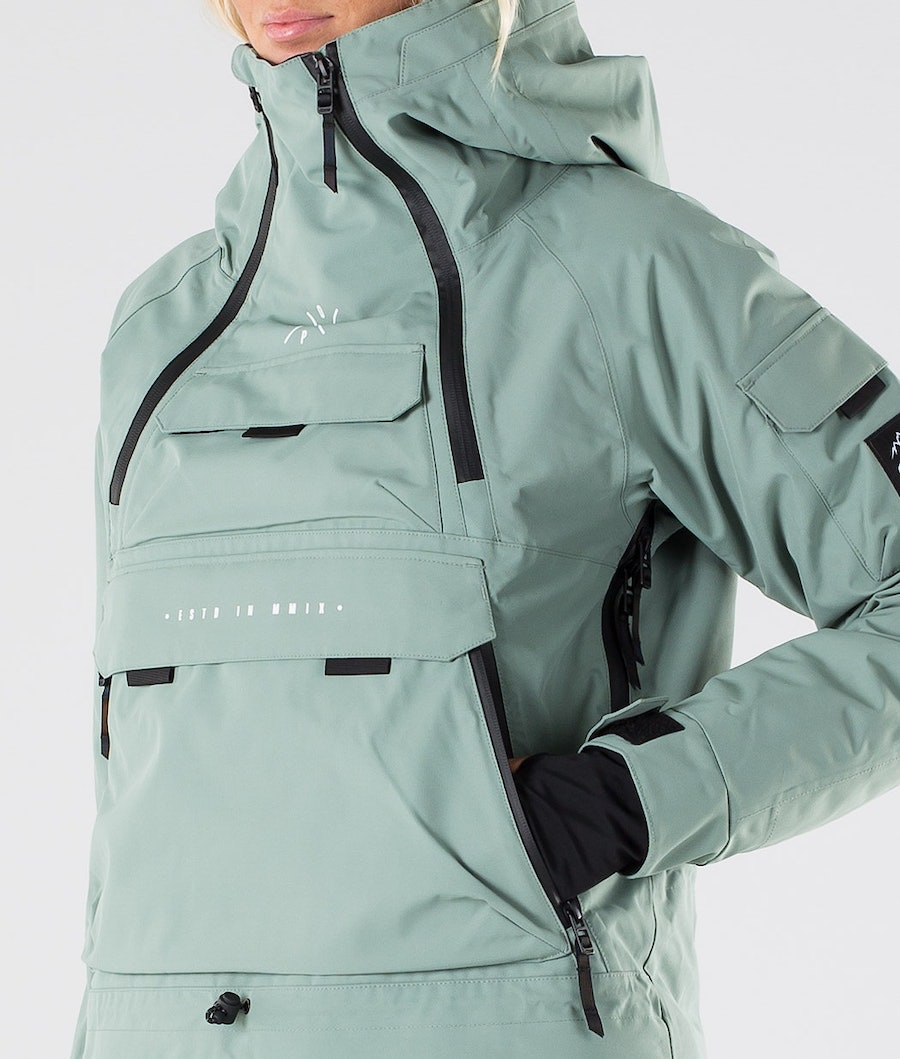 Dope Akin W 2019 Snowboardjacke Damen Grün | 946-GVAWLU