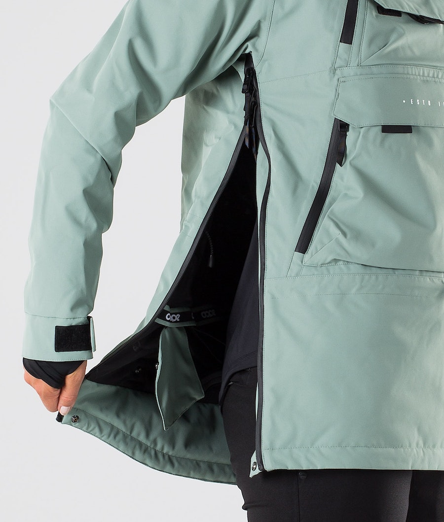 Dope Akin W 2019 Snowboardjacke Damen Grün | 946-GVAWLU