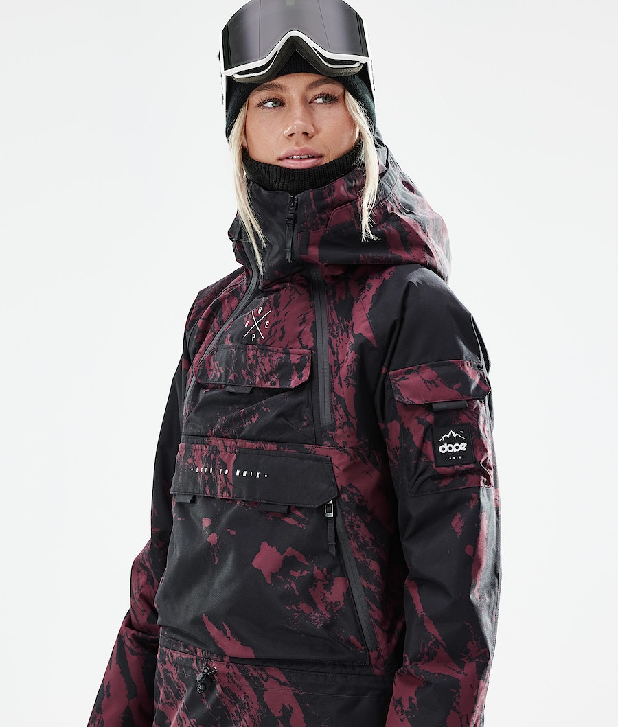 Dope Akin W 2021 Snowboardjacke Damen Bordeaux | 268-LKHION
