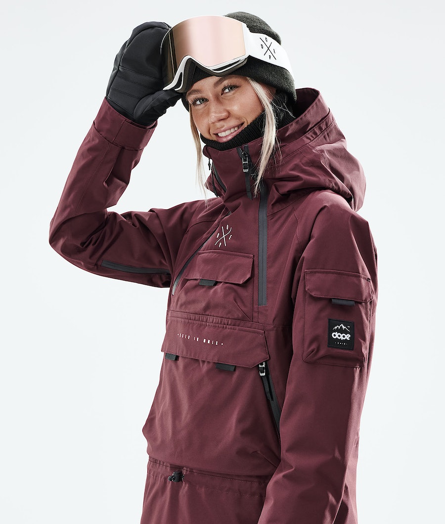 Dope Akin W 2021 Snowboardjacke Damen Bordeaux | 901-KNFILB
